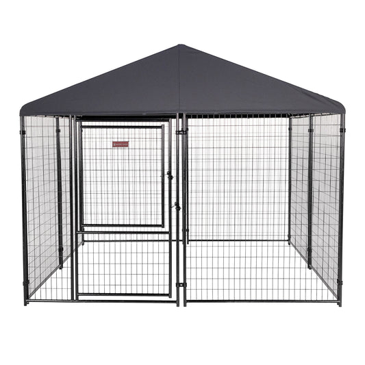 STAY Series Presidential Dog Kennel 10'X10' with Privacy Screen