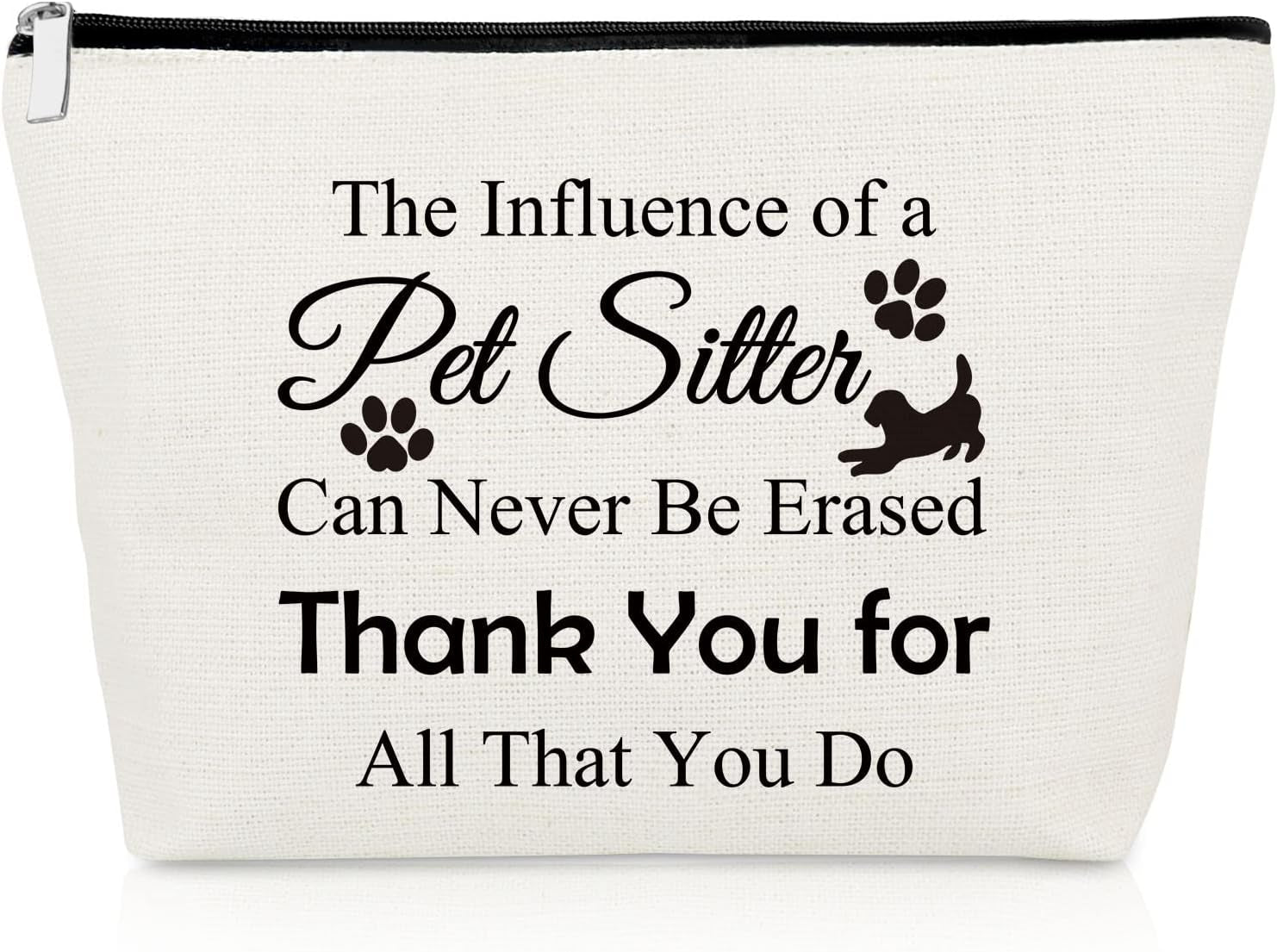 Pet Sitter Gift Makeup Bag Thank You Gifts for Dog Sitter Walker Pet Owners Cosmetic Bag Appreciation Presents for Animal Caretaker Grandma Christmas Birthday Presents Dog Lover Travel Cosmetic Pouch